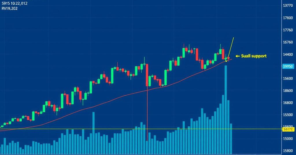 A dynamic financial chart illustrating market trends, reflecting the interplay between XRP and Bitcoin with bright blue and green tones.