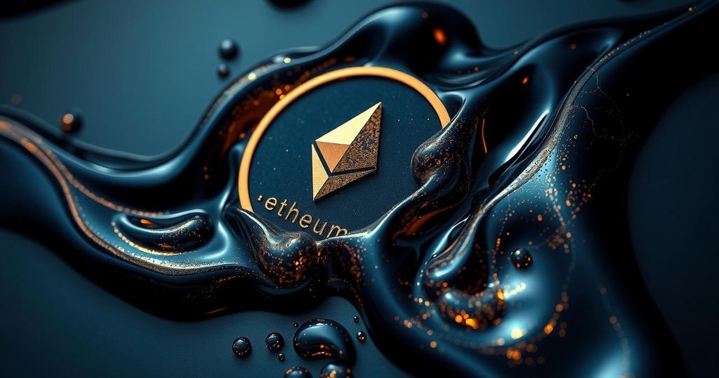 A conceptual representation of Ethereum as 'digital oil', highlighting its value in the digital economy.