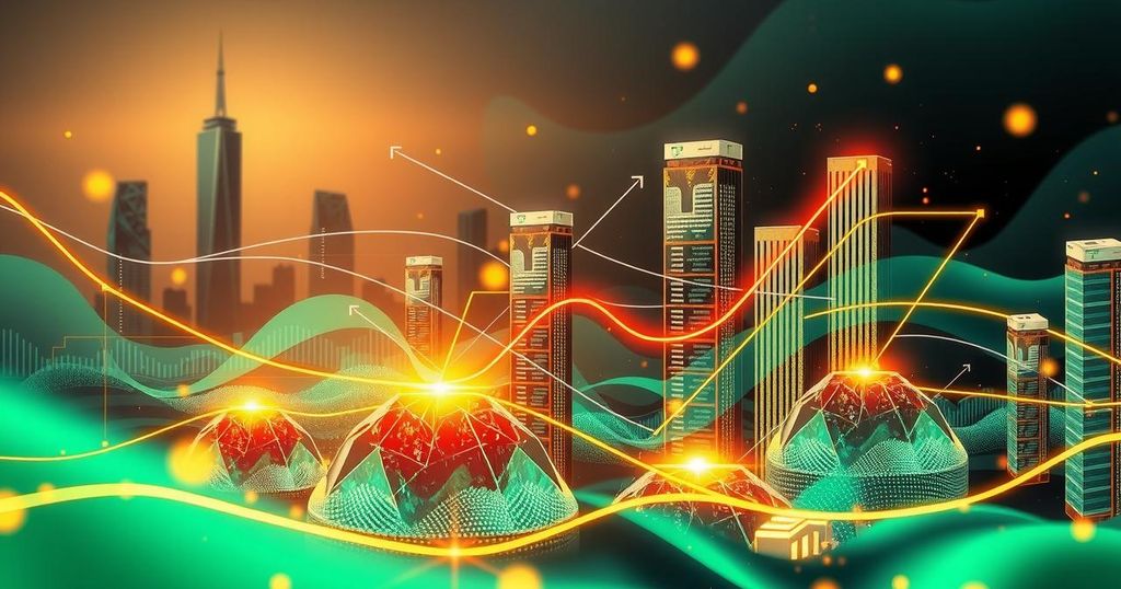 A vibrant digital landscape representing cryptocurrency growth and investment opportunities.