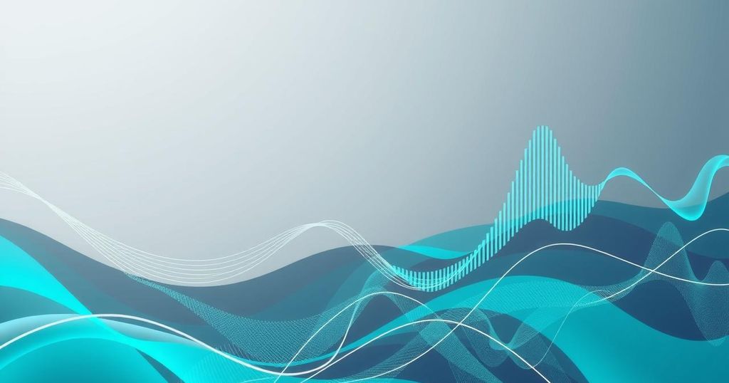 Stylised digital artwork showing a dark, abstract representation of a financial market with muted tones.