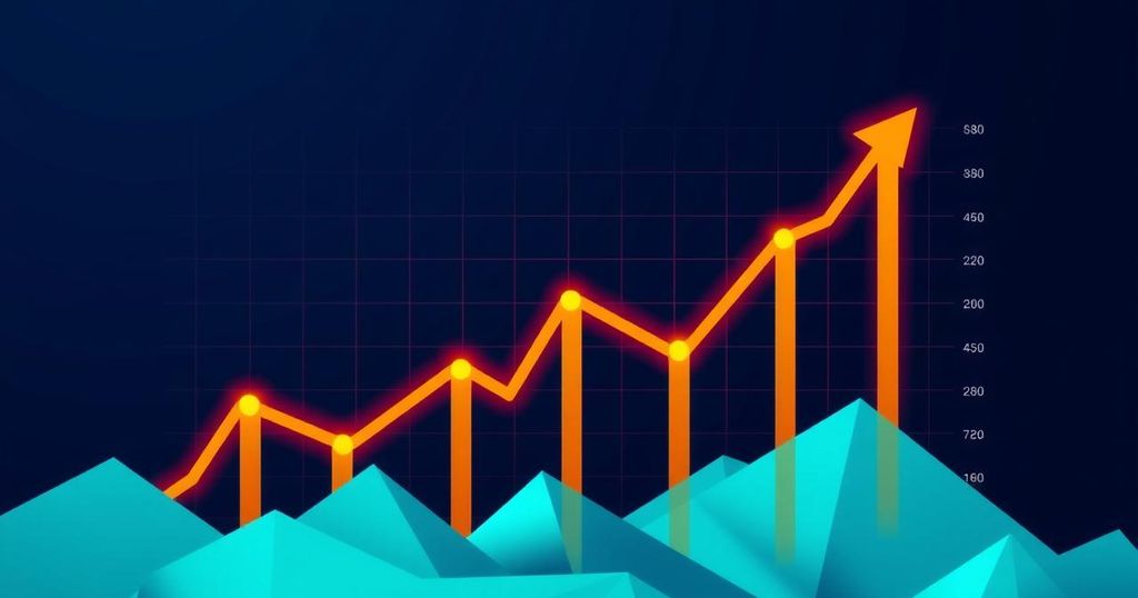 A dynamic Bitcoin chart showcasing rising trends with an orange AVIV Ratio line, in a tech-inspired artistic style.