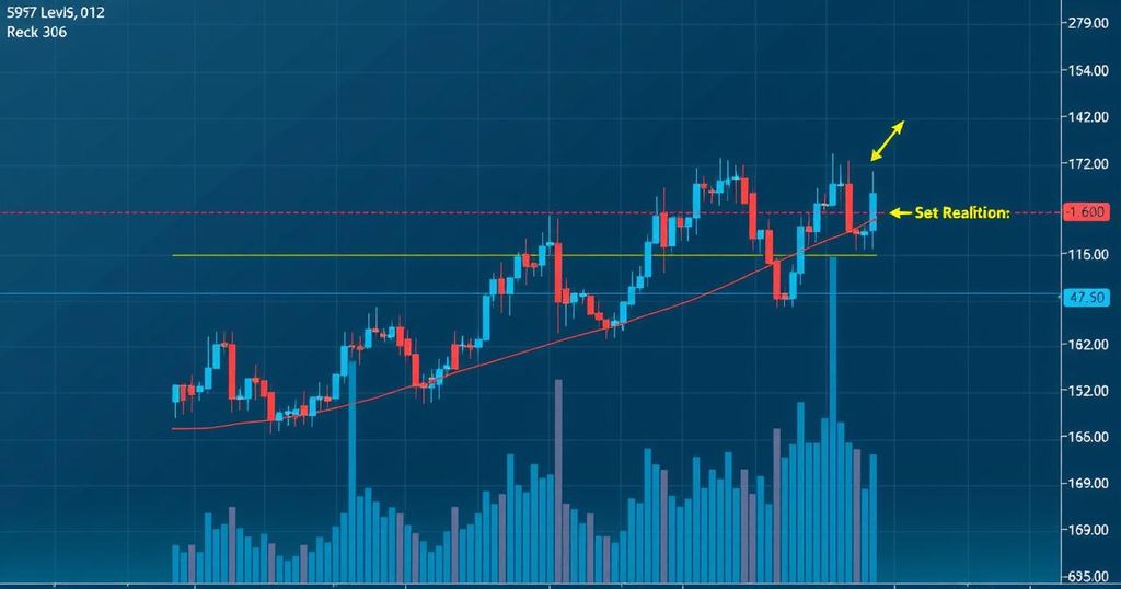 Chart representing Bitcoin price predictions with analytical elements and key levels highlighted.
