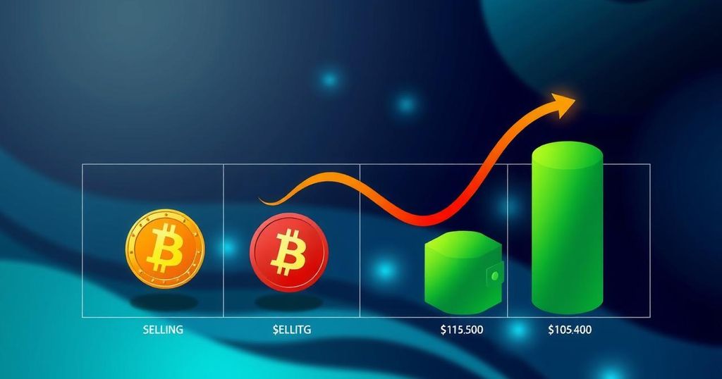 An abstract digital representation of Bitcoin trends, showing wallet behavior patterns and the shift from selling to accumulation.
