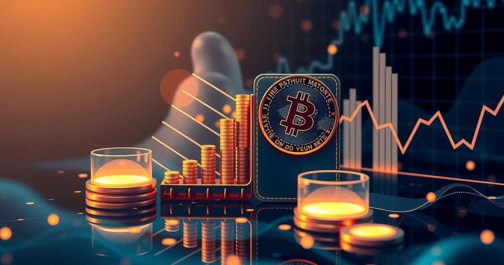 Bitcoin whale movement highlighting the dynamics of cryptocurrency with a digital wallet and data analytics theme.