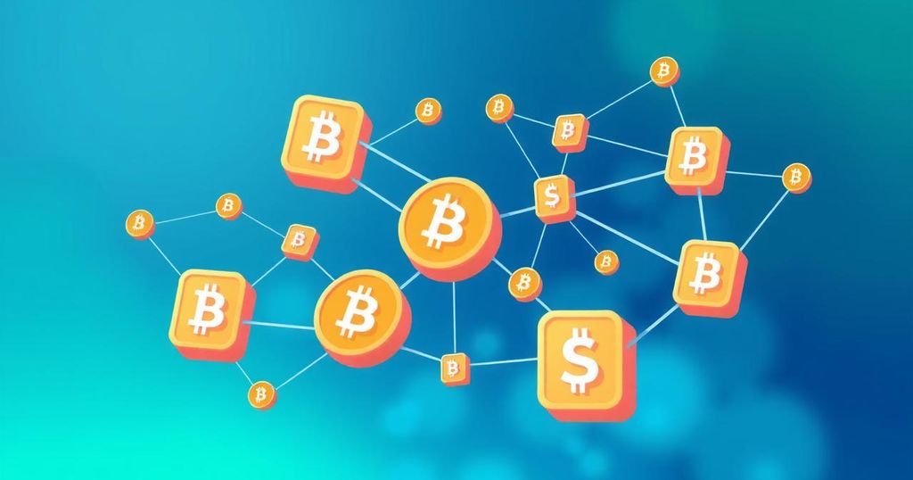A digital representation of a Bitcoin transaction illustrating blockchain transparency and movement dynamics.