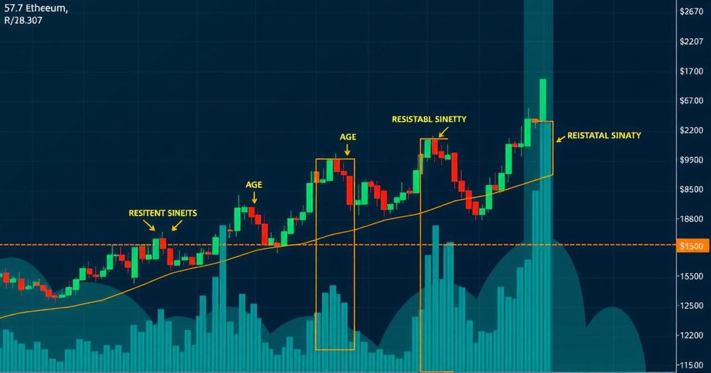 Ethereum price forecast with bullish signals and chart analysis in vibrant colours